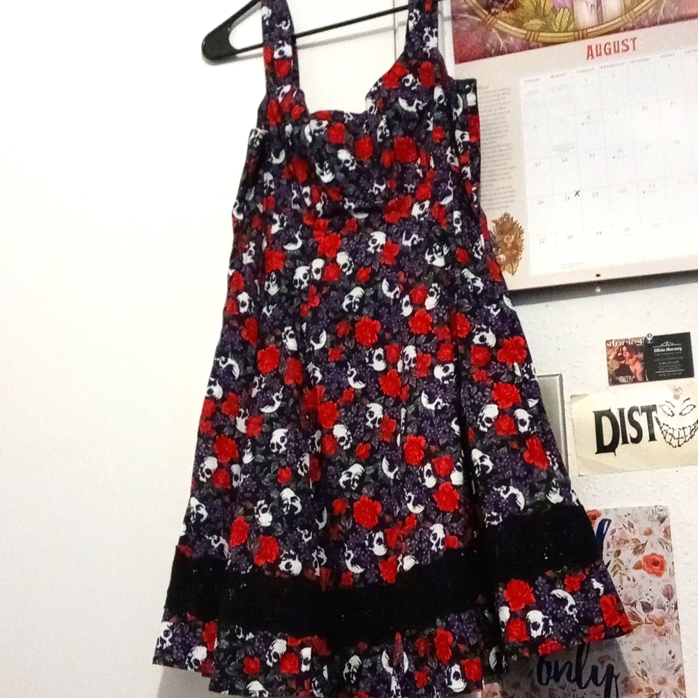 Hot Topic floral skull dress